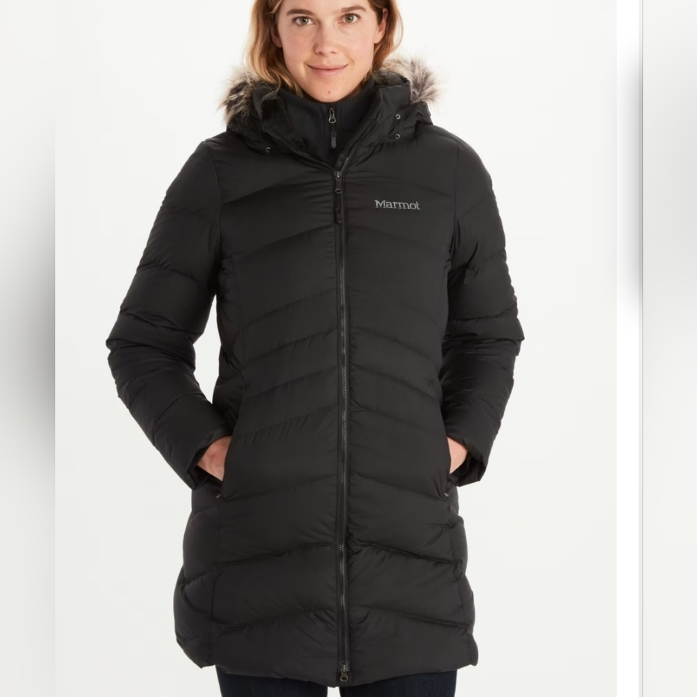 Marmot 700 - Montreal- Duck Fill Down Puffer Fur Hood Winter Coat Jacket sz XS